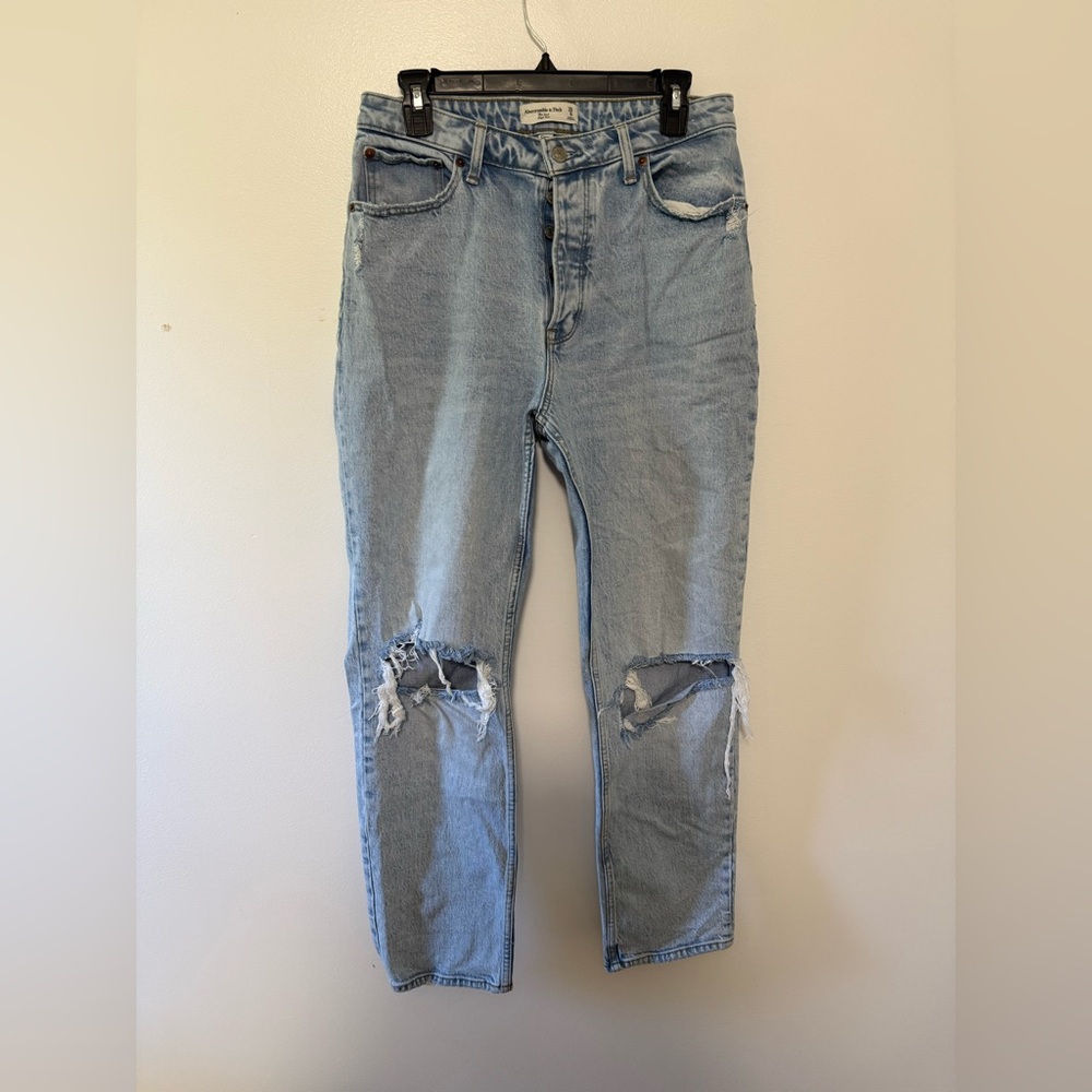 Abercrombie & Fitch The Dad High Rise Light Blue Women's Jeans
